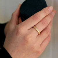 Matrix 3mm Band in 18ct Yellow Scottish Gold by Sheila Fleet Jewellery