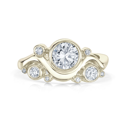 Super Cosmos Diamond Ring in 18ct White Gold by Sheila Fleet Jewellery