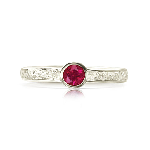 Matrix Ruby Ring in 18ct White Gold bhy Sheila Fleet Jewellery