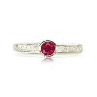 Matrix Ruby Ring in 18ct White Gold bhy Sheila Fleet Jewellery