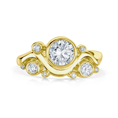 Super Cosmos Diamond Ring in 18ct Yellow Gold by Sheila Fleet Jewellery
