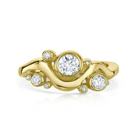 Cosmos Galaxy 9-diamond Ring in 18ct Yellow Gold by Sheila Fleet Jewellery