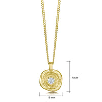 Lunar Diamond Small Pendant in 18ct Yellow Gold by Sheila Fleet Jewellery