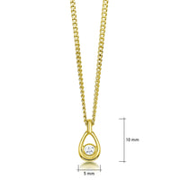 Arctic Stream Diamond Petite Droplet Pendant in 18ct Yellow Gold by Sheila Fleet Jewellery
