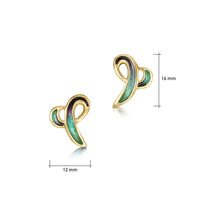 Scapa Flow Petite Enamel Stud Earrings in 18ct Yellow Gold by Sheila Fleet Jewellery