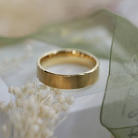 Contemporary 6mm Wedding Ring in 18ct Yellow Gold by Sheila Fleet Jewellery