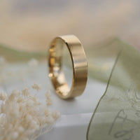 Contemporary 6mm Wedding Ring in 18ct Yellow Gold by Sheila Fleet Jewellery
