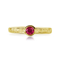 Matrix Ruby Ring in 18ct Yellow Gold by Sheila Fleet Jewellery