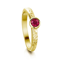 Matrix Ruby Ring in 18ct Yellow Gold by Sheila Fleet Jewellery