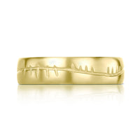 Ogham 6m Oval Court Ring in 18ct Yellow Gold by Sheila Fleet Jewellery