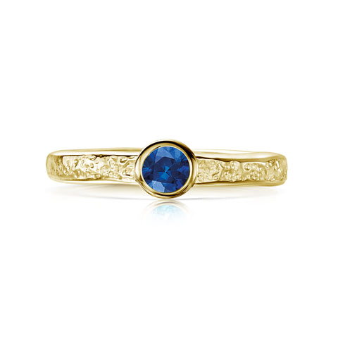 Matrix Sapphire Ring in 18ct Yellow Gold