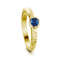 Matrix Sapphire Ring in 18ct Yellow Gold by Sheila Fleet Jewellery