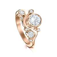 Super Cosmos Diamond Ring in 9ct Rose Gold by Sheila Fleet Jewellery