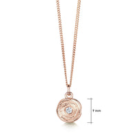 Lunar Diamond Petite Pendant in 9ct Rose Gold by Sheila Fleet Jewellery