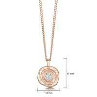 Lunar Diamond Small Pendant in 9ct Rose Gold by Sheila Fleet Jewellery