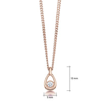 Arctic Stream Diamond Petite Droplet Pendant in 9ct Rose Gold by Sheila Fleet Jewellery