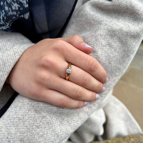 North Star 0.5ct Diamond Ring in 9ct Rose Gold by Sheila Fleet Jewellery