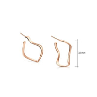 Tidal Small Hoop Earrings in 9ct Rose Gold by Sheila Fleet Jewellery