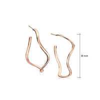 Tidal Hoop Earrings in 9ct Rose Gold by Sheila Fleet Jewellery