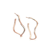 Tidal Hoop Earrings in 9ct Rose Gold by Sheila Fleet Jewellery