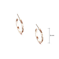 Matrix Hoop Earrings in 9ct Rose Gold by Sheila Fleet Jewellery