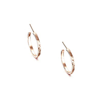 Matrix Hoop Earrings in 9ct Rose Gold by Sheila Fleet Jewellery