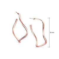 Tidal Large Hoop Earrings in 9ct Rose Gold by Sheila Fleet Jewellery