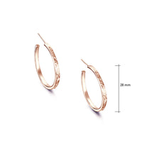 Matrix Large Hoop Earrings in 9ct Rose Gold by Sheila Fleet Jewellery