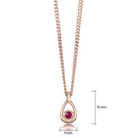 Ruby Birthstone Petite Droplet Pendant in 9ct Rose Gold by Sheila Fleet Jewellery