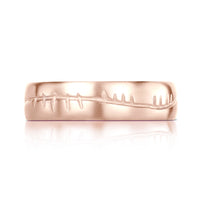Ogham 6mm Oval Court Ring in 9ct Rose Gold by Sheila Fleet Jewellery