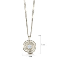 Lunar Diamond Small Pendant in 9ct White Gold by Sheila Fleet Jewellery