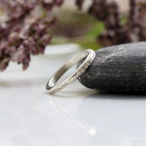 Matrix 12-Diamond Band in 9ct White Gold by Sheila Fleet Jewellery