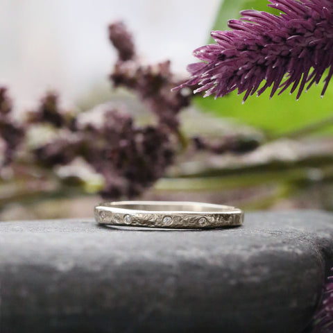 Matrix 12-Diamond Band in 9ct White Gold by Sheila Fleet Jewellery