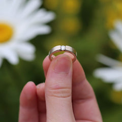 Tension-style 0.25ct Diamond Solitaire Ring in 9ct White Gold