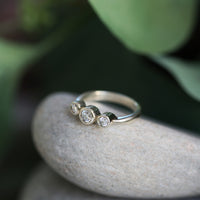 Trilogy Diamond Ring in 9ct White Gold by Sheila Fleet Jewellery