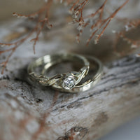 Celtic Twist 0.22ct Diamond Ring Set in 9ct White Gold by Sheila Fleet Jewellery