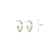 Wave Surfers Huggie Hoop Earrings in 9ct White Gold by Sheila Fleet Jewellery