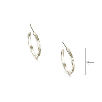 Matrix Hoop Earrings in 9ct White Gold by Sheila Fleet Jewellery