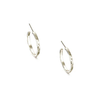 Matrix Hoop Earrings in 9ct White Gold by Sheila Fleet Jewellery