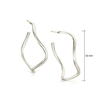 Tidal Large Hoop Earrings in 9ct White Gold by Sheila Fleet Jewellery