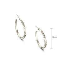 Matrix Large Hoop Earrings in 9ct White Gold by Sheila Fleet Jewellery