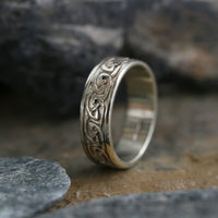 Celtic Knotwork Ring in 9ct White Gold by Sheila Fleet Jewellery