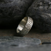 Celtic Knotwork Ring in 9ct White Gold by Sheila Fleet Jewellery