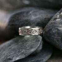 Celtic Knotwork Ring in 9ct White Gold by Sheila Fleet Jewellery