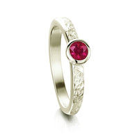 Matrix Ruby Ring in 9ct White Gold by Sheila Fleet Jewellery