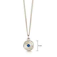 Lunar Sapphire Petite Pendant in 9ct White Gold by Sheila Fleet Jewellery