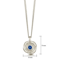 Lunar Sapphire Small Pendant in 9ct White Gold by Sheila Fleet Jewellery