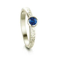Matrix Sapphire Ring in 9ct White Gold by Sheila Fleet Jewellery