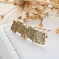 Flagstone Brooch in 9ct Yellow Gold by Sheila Fleet Jewellery