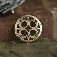 Cathedral ‘St Magnus II’ Brooch in 9ct Yellow Gold by Sheila Fleet Jewellery